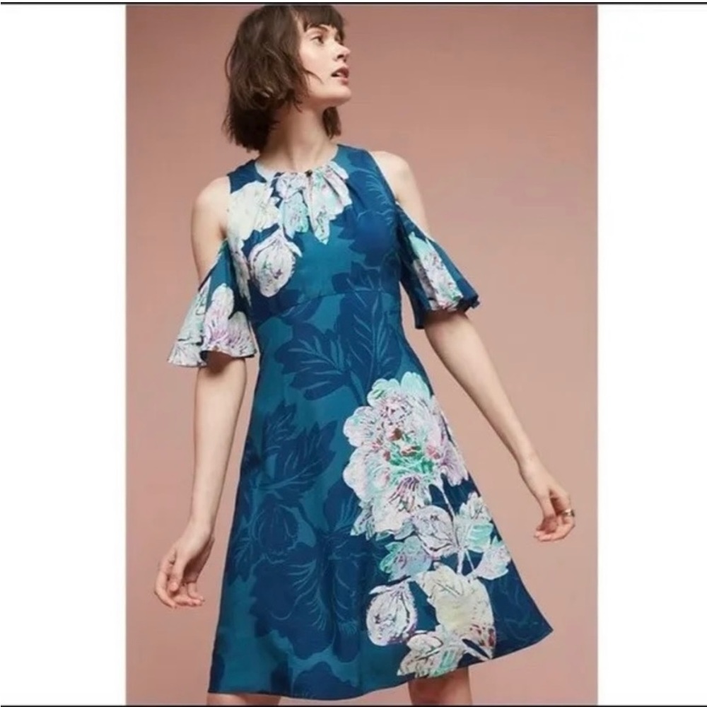 Anthropologie MAEVE ELIA Cold Shoulder 8 dress